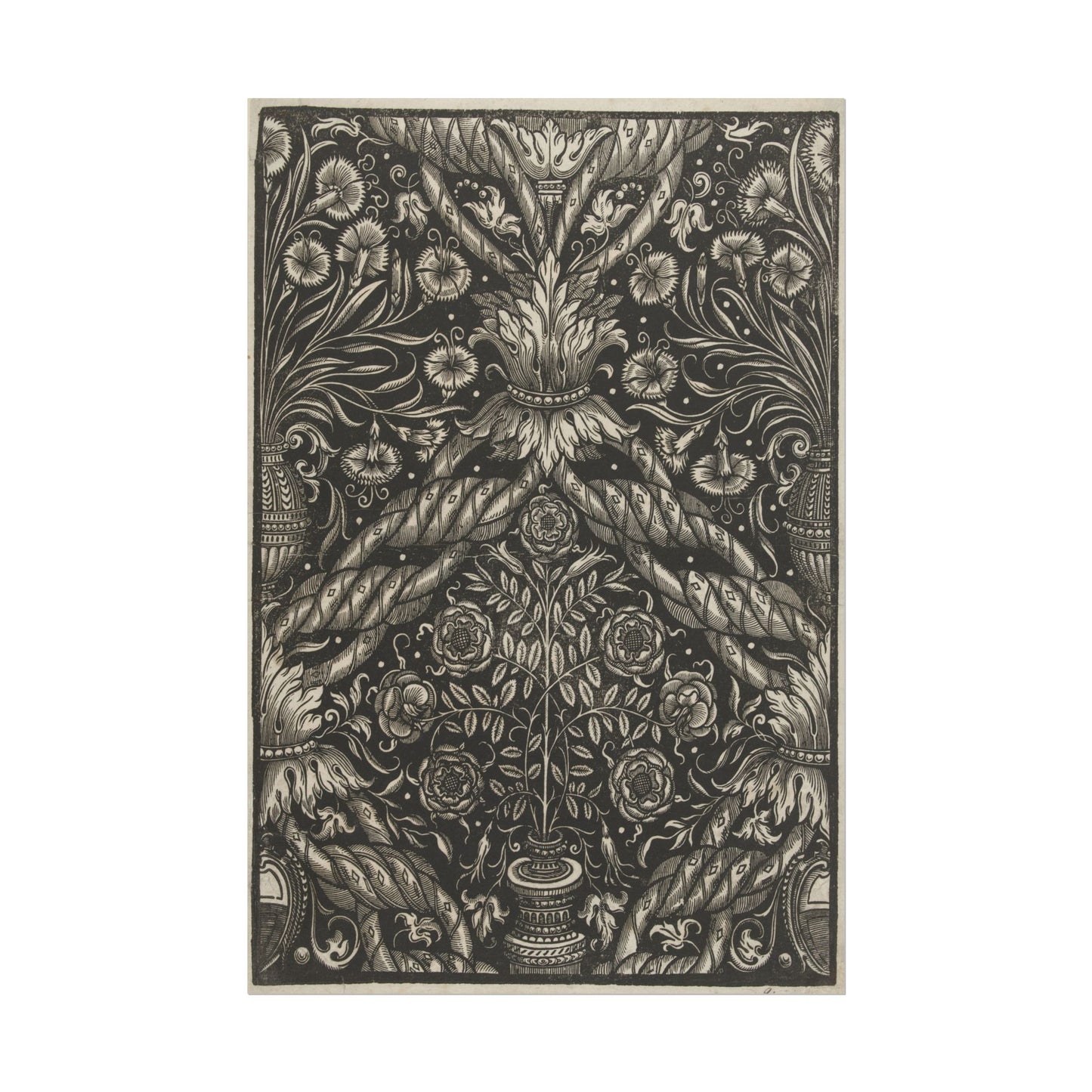 Vase and Flowers Textile