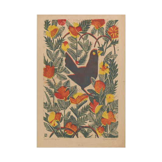 Vibrant Bird and Floral Art Print