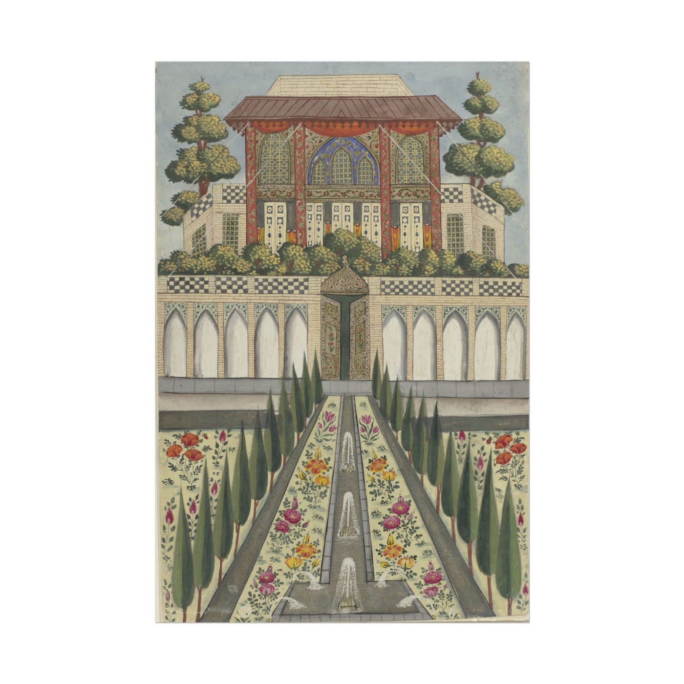 Palace Garden of Hazar Jarib in Aliabad 12″×18″
