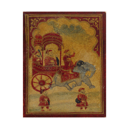 A King in an Elephant - Drawn Carriage