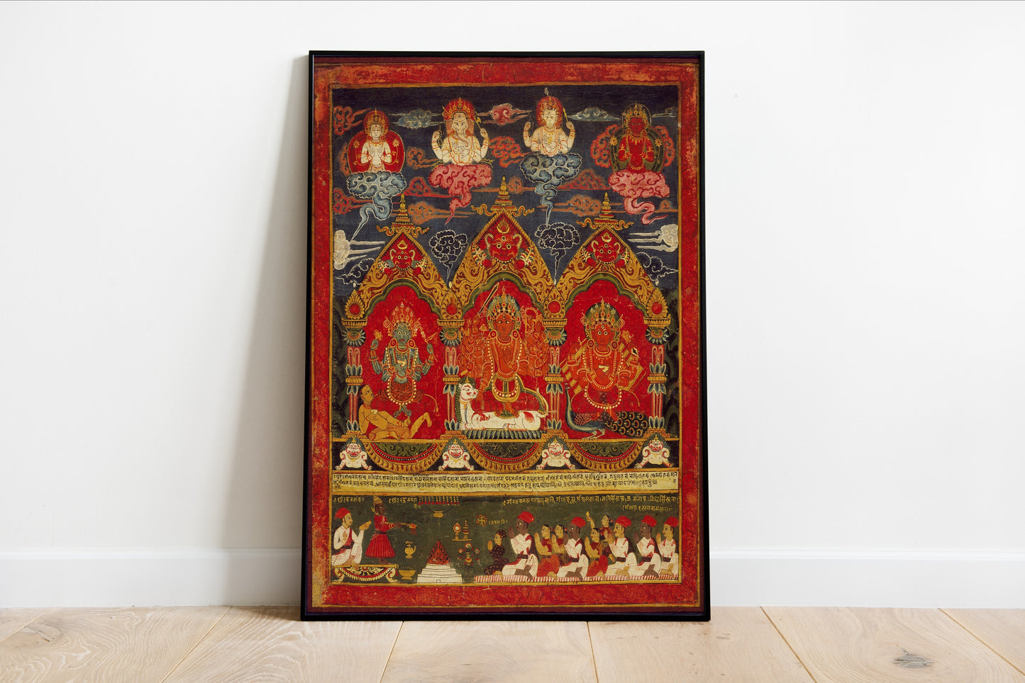 Three Mother Goddesses: Mahalakshmi Flanked