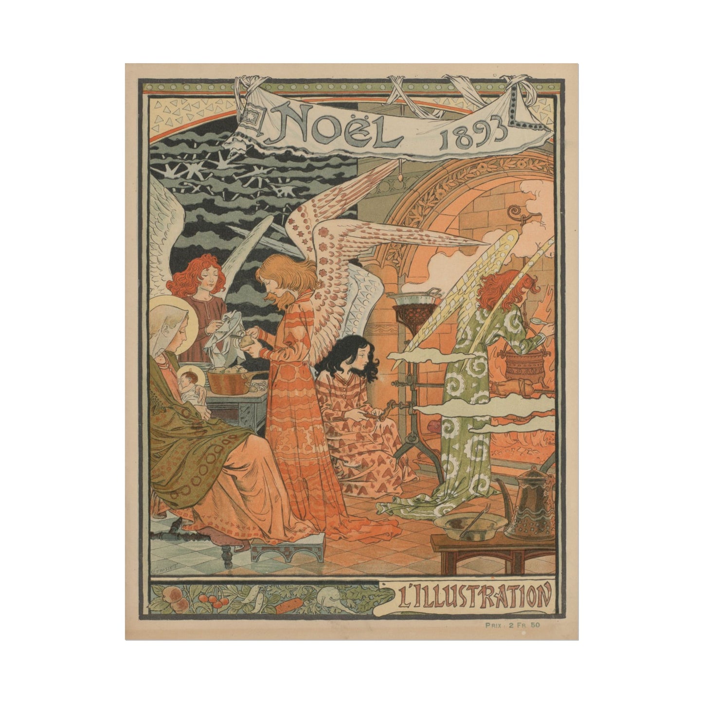 Christmas Art Print 1893