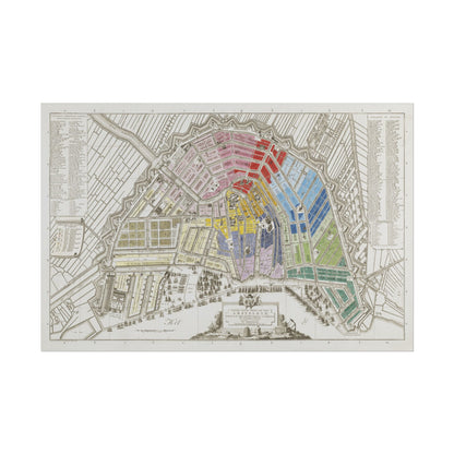 Map of Amsterdam with Division into Half Brigades