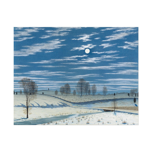 Winter Scene in Moonlight