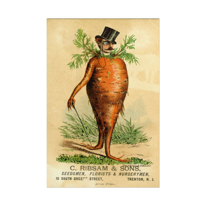 Victorian Carrot Man poster by C Ribsam & Sons  - 16x24 inch poster print