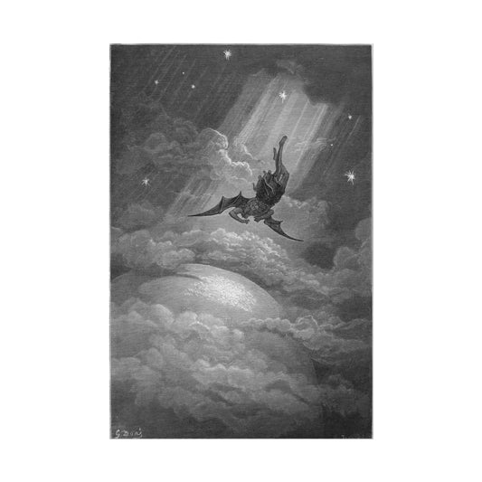 Satan in Paradise Lost poster by Gustave Dore  - 12x18 inch print