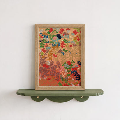 Japanese Flower Fan Pattern