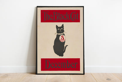 The Black Cat Magazine Cover poster by Paul Poiret - Black frame wall art