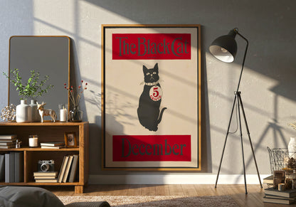 The Black Cat Magazine Cover poster by Paul Poiret - Neutral room decor with framed print