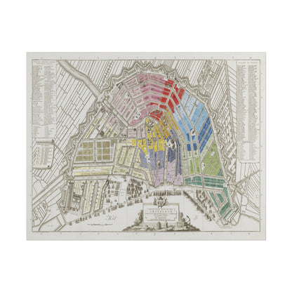 Map of Amsterdam with Division into Half Brigades