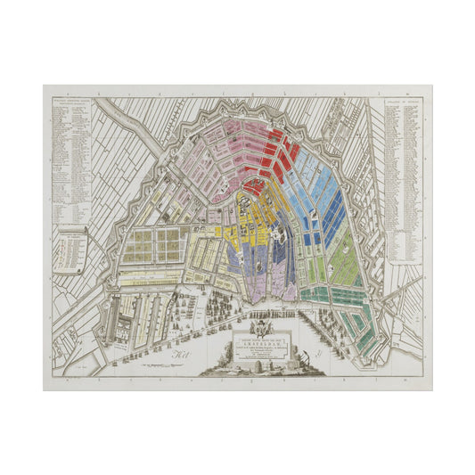 Map of Amsterdam with Division into Half Brigades