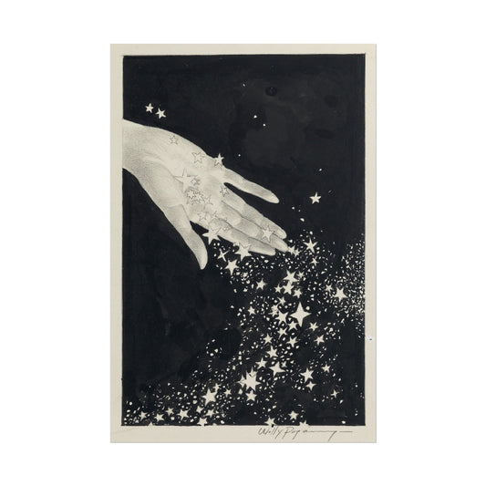 Hands and Stars poster by Willy Pogany  - 12x18 inch print