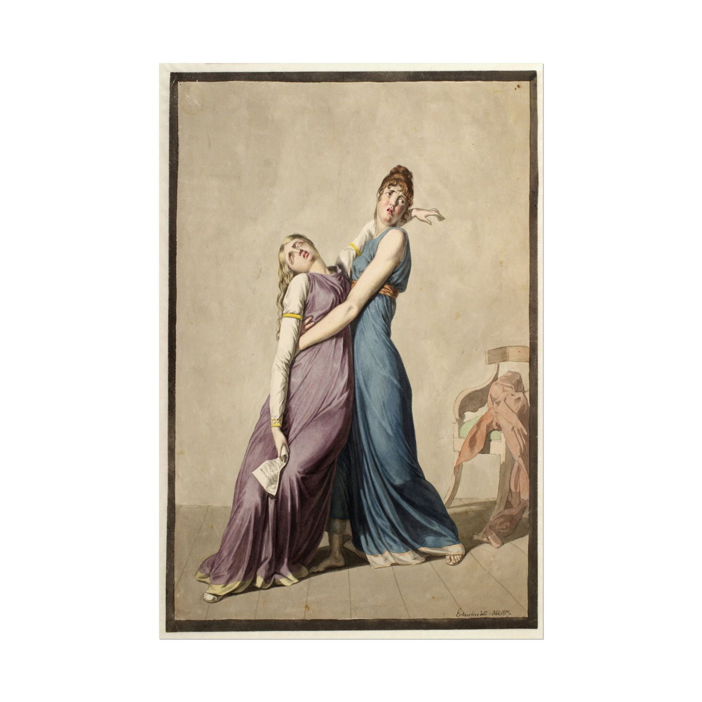 A Woman is Supporting Another Woman 12″×18″