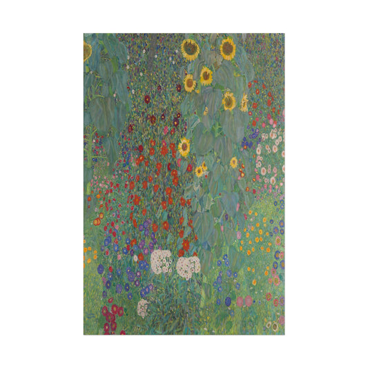 Farm Garden with Sunflower poster by Gustav Klimt  - 12x18 inch print