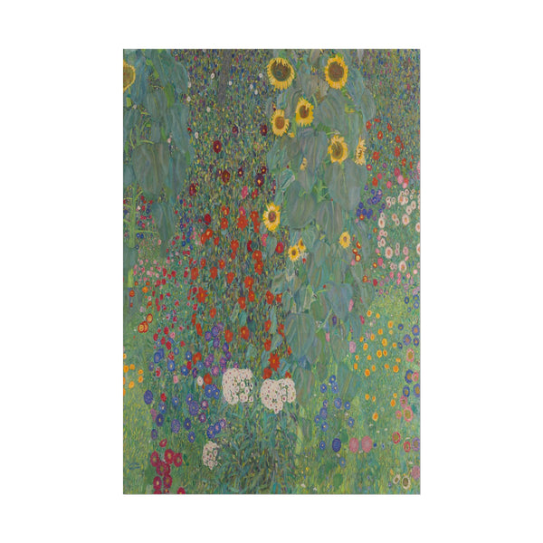Farm Garden with Sunflower poster by Gustav Klimt  - 12x18 inch print