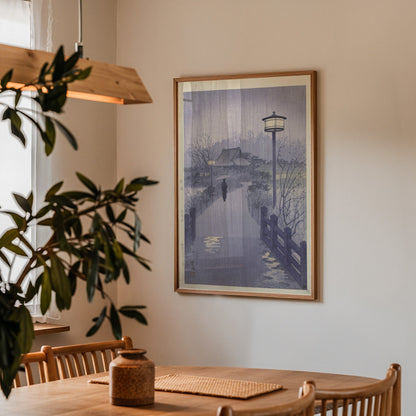 Serene Evening Rain Print