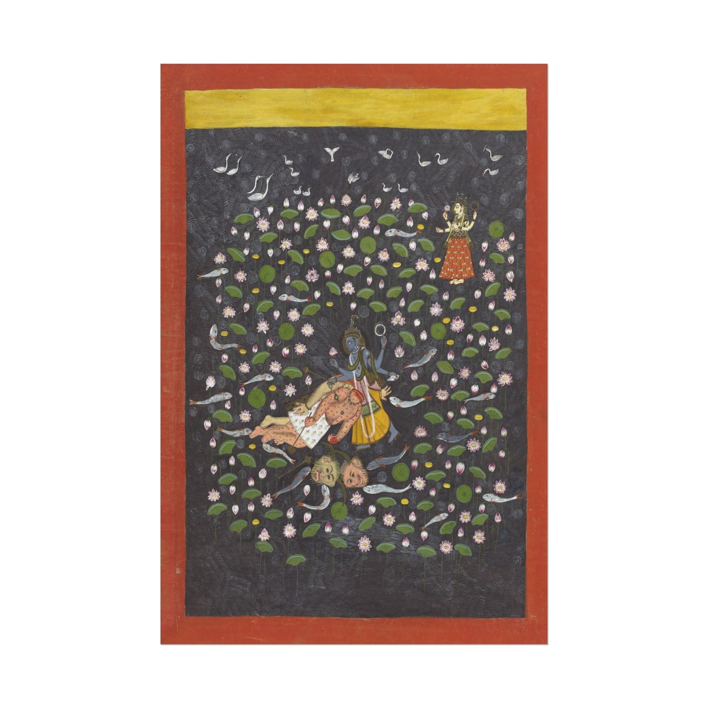 Vishnu Vanquishing the Demons Madhu and Kaitabha