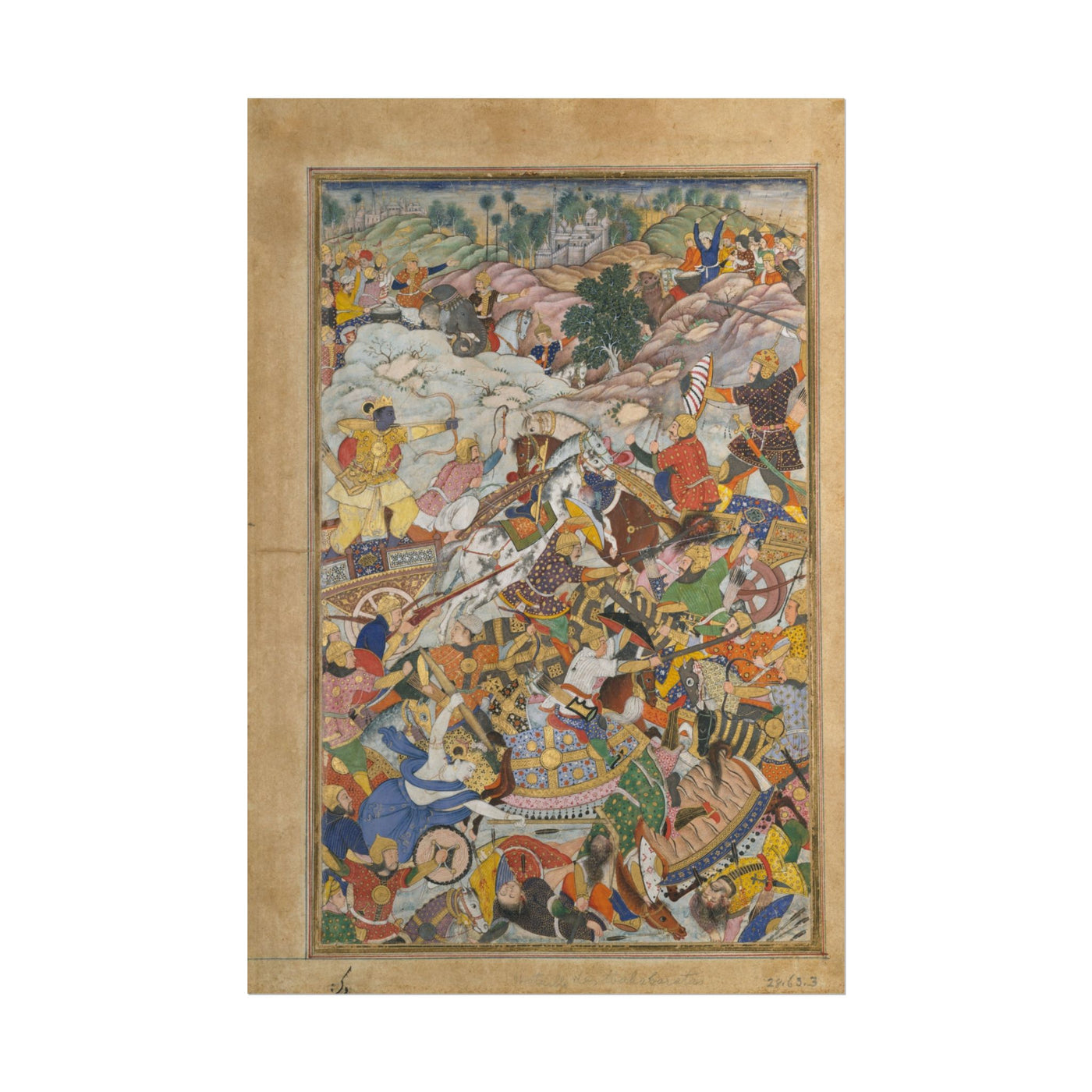Krishna and Balarma Fighting the Enemy 12″×18″