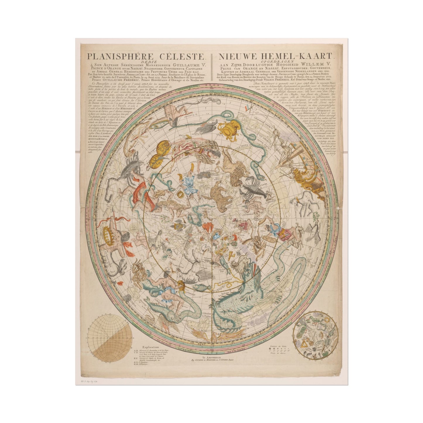 Celestial Map with Constellations