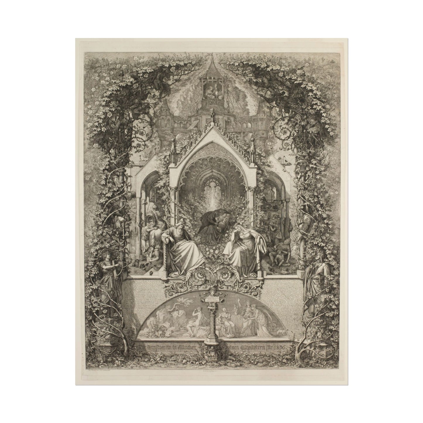 Enchanting artwork of Little Briar-Rose in a fairytale setting.