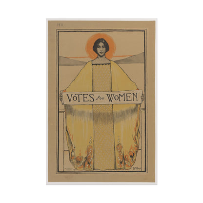 Votes for Women 1913 poster by Alphonse Mucha  - 24x36 inch wall art
