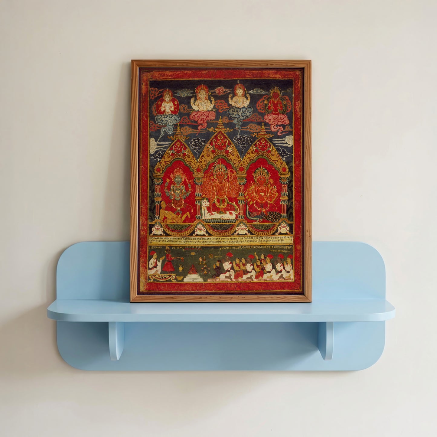 Three Mother Goddesses: Mahalakshmi Flanked