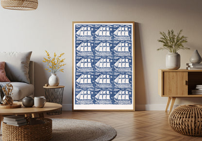 Blad met Zeilschepen