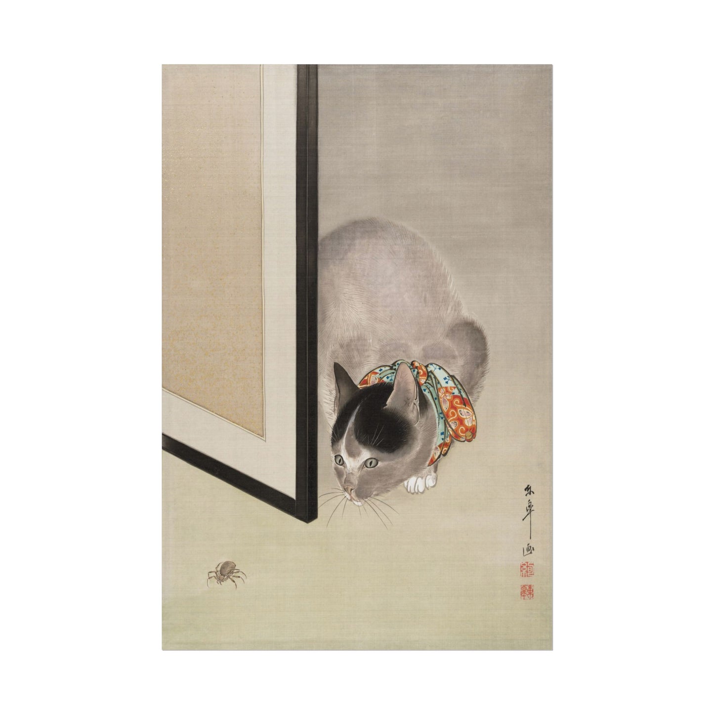 Cat Watching a Spider