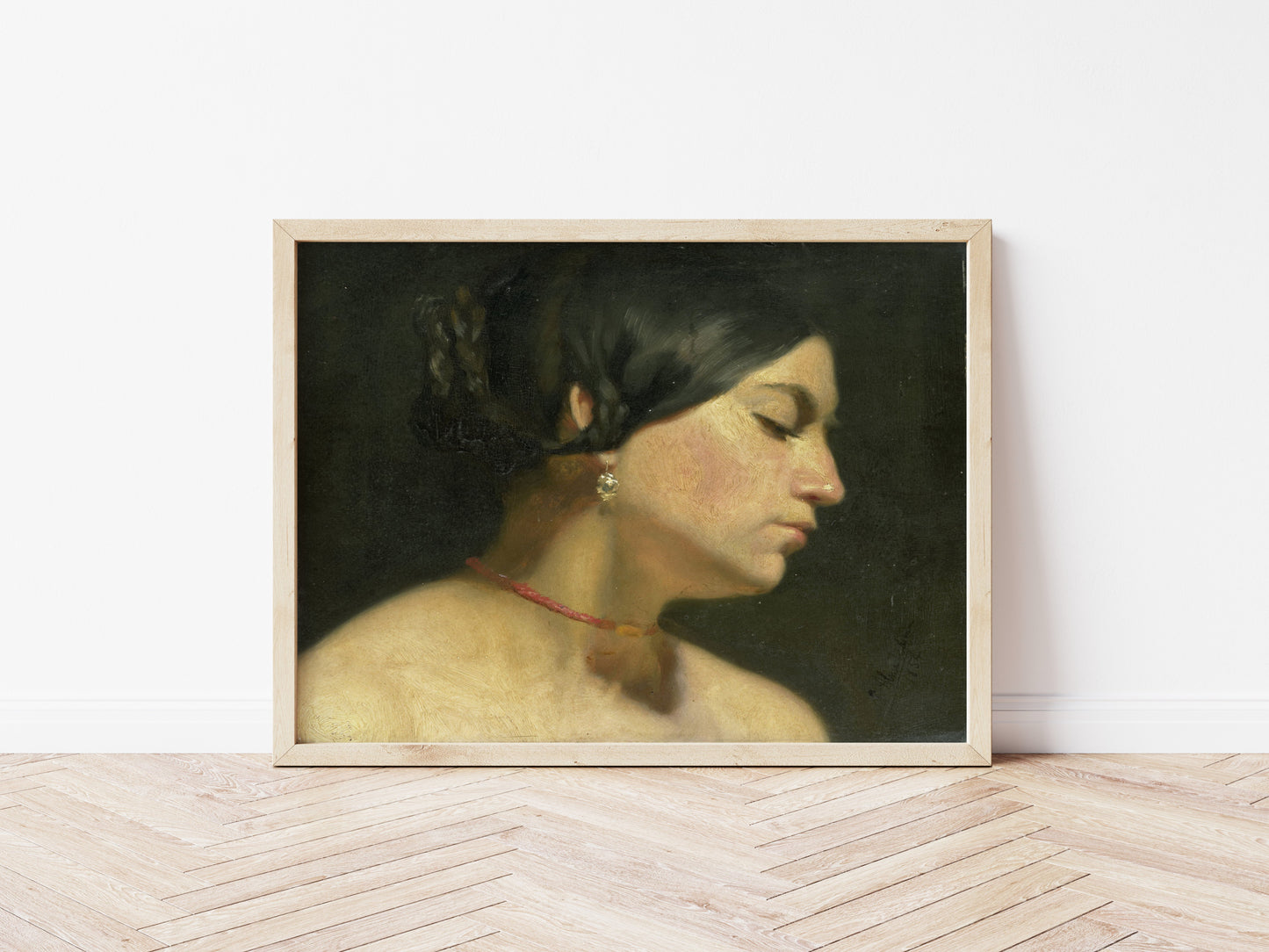 Elegant Profile Portrait Art Print