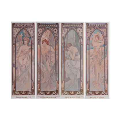 The Times Of The Day poster by Alphonse Mucha  - 11x14 inch print
