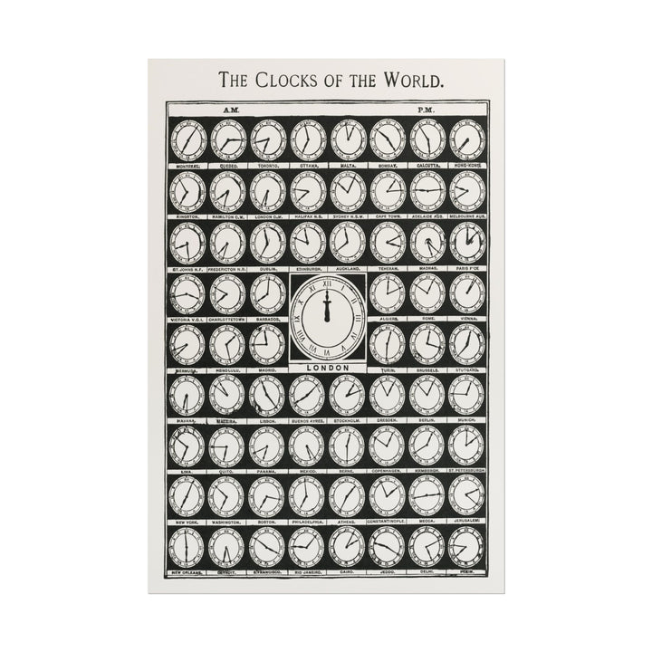 Vintage The Clocks of the World Print poster by Paul Poiret - 12x18 inch print