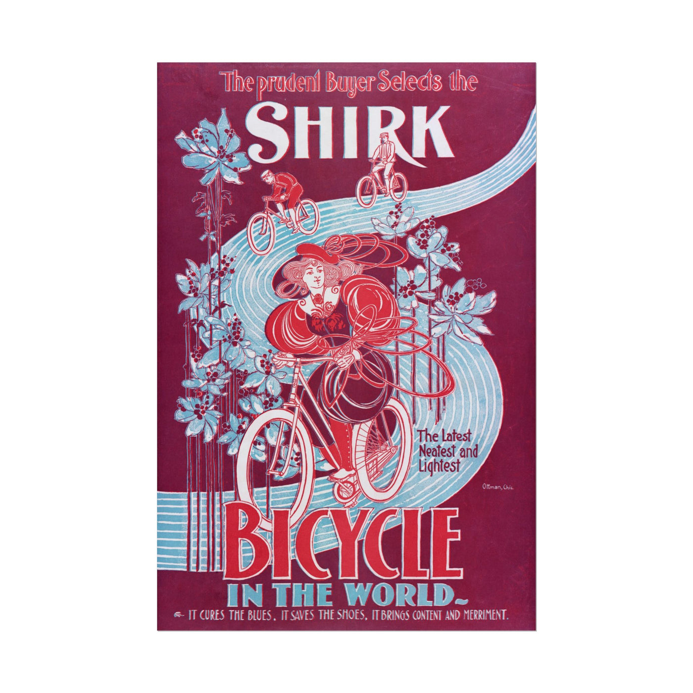 The Prudent Buyer Selects the Shirk Bicycle 12″×18″