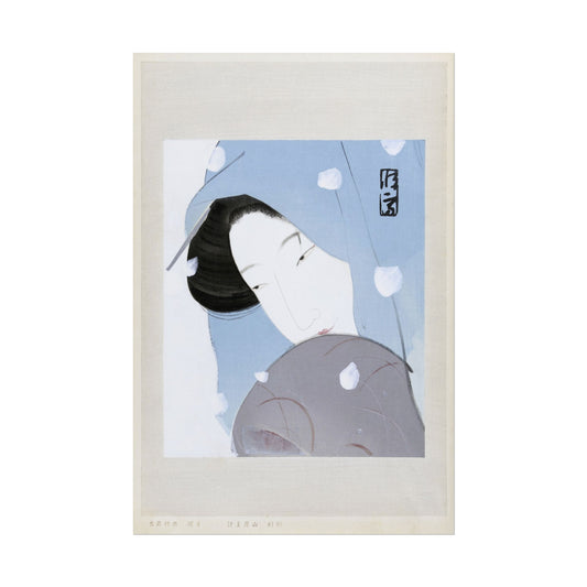 Japanese Woman Under Snow