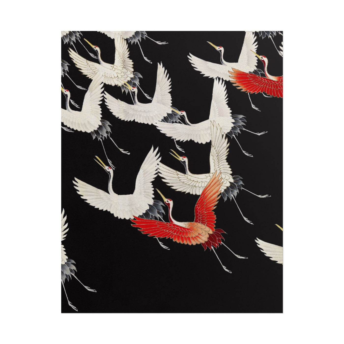 Furisode with a Myriad of Flying Crane 11″×14″
