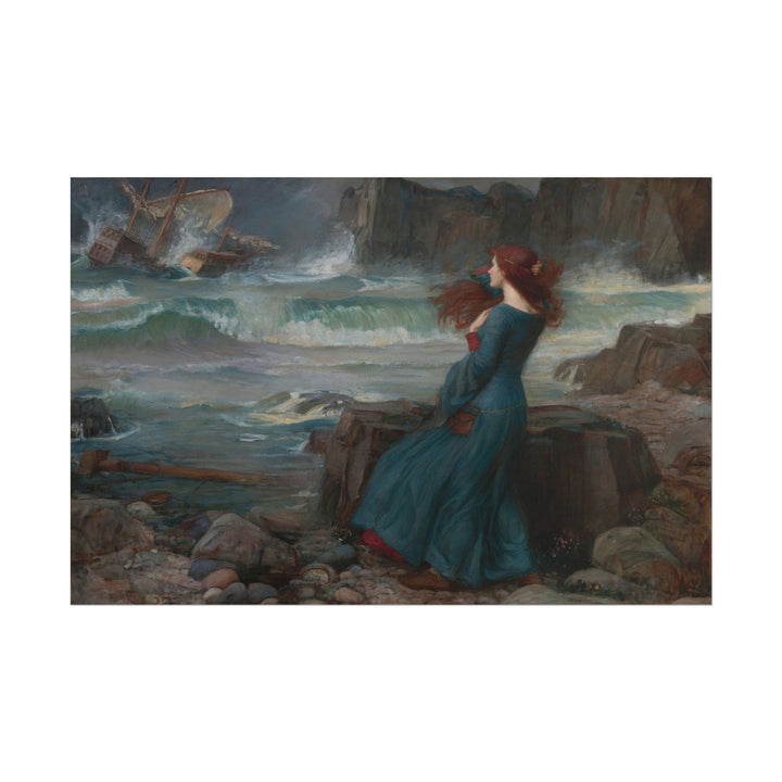 Miranda The Tempest poster by John William Waterhouse - 12x18 inch print