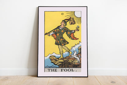 The Fool - Tarot Card poster by Anheuser Busch - Black frame wall art