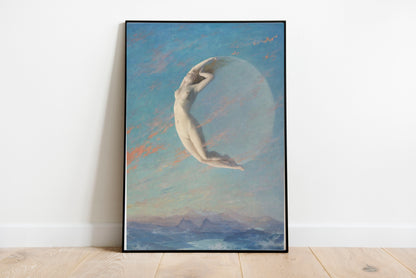 Selene poster by Albert Aublet - Black frame wall art