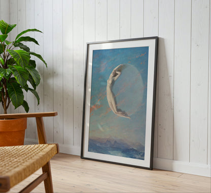 Selene poster by Albert Aublet - Neutral room decor with framed print