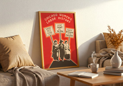 Chicago Women's Labor History Print poster by Paul Poiret - Neutral room decor with framed print