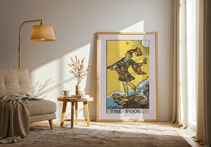 The Fool - Tarot Card poster by Anheuser Busch - Neutral room decor with framed print