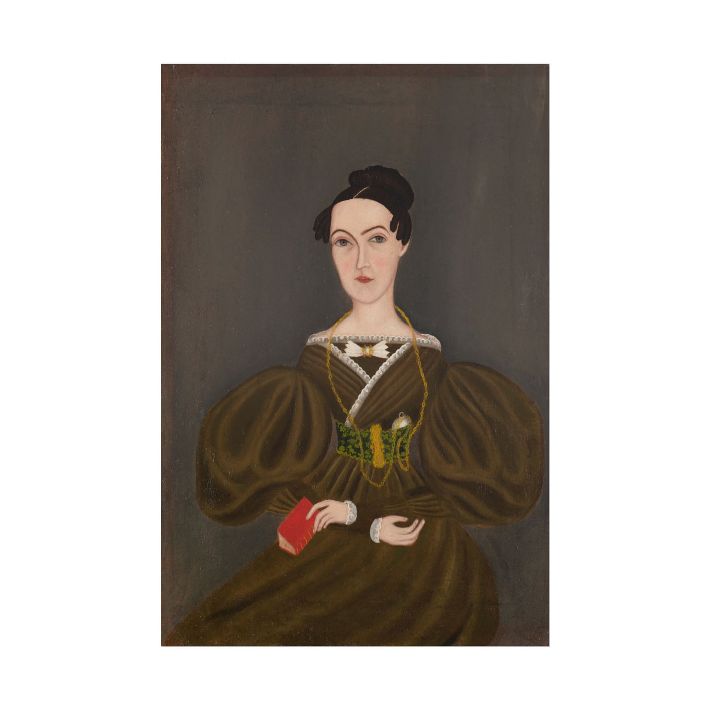 Woman with Butterfly Tie 12″×18″