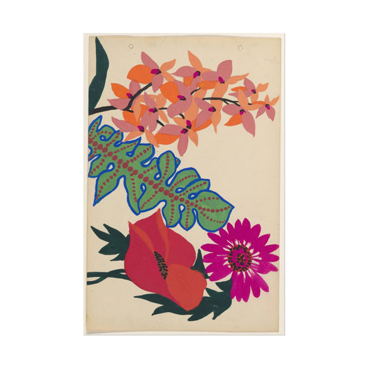 Embroidery of Leaves and Flowers poster by Paul Poiret - 12x18 inch print