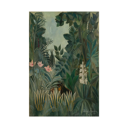 The Equatorial Jungle poster by Henri Rousseau  - 12x18 inch print