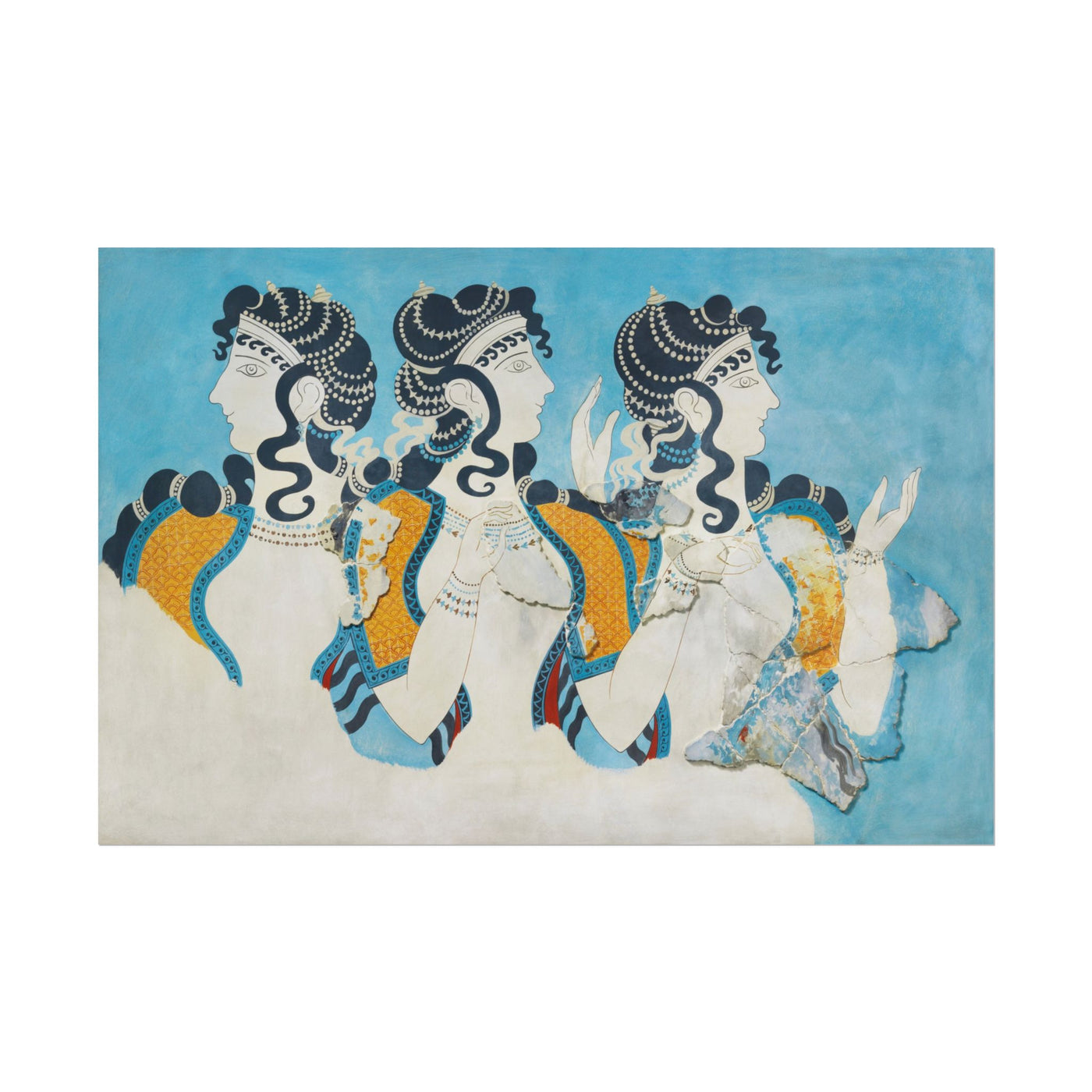 Ladies in Blue Fresco 18″×12″