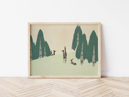 Deer from Momoyogusa - Flowers Of A Hundred Generations