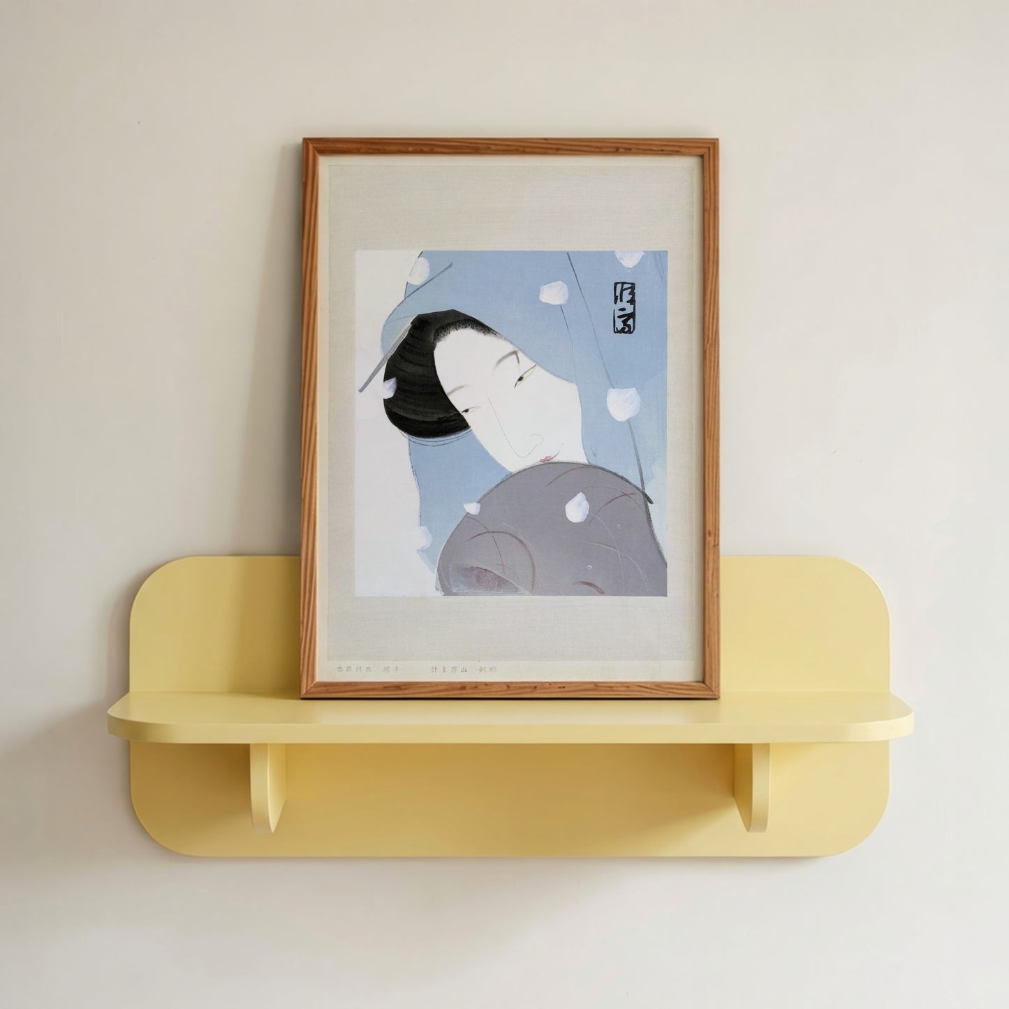 Japanese Woman Under Snow