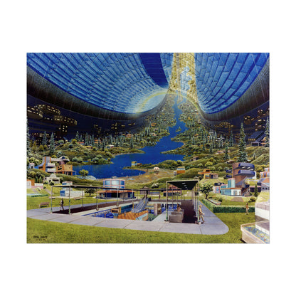 1970s Space Colony poster by NASA  - 11x14 inch print