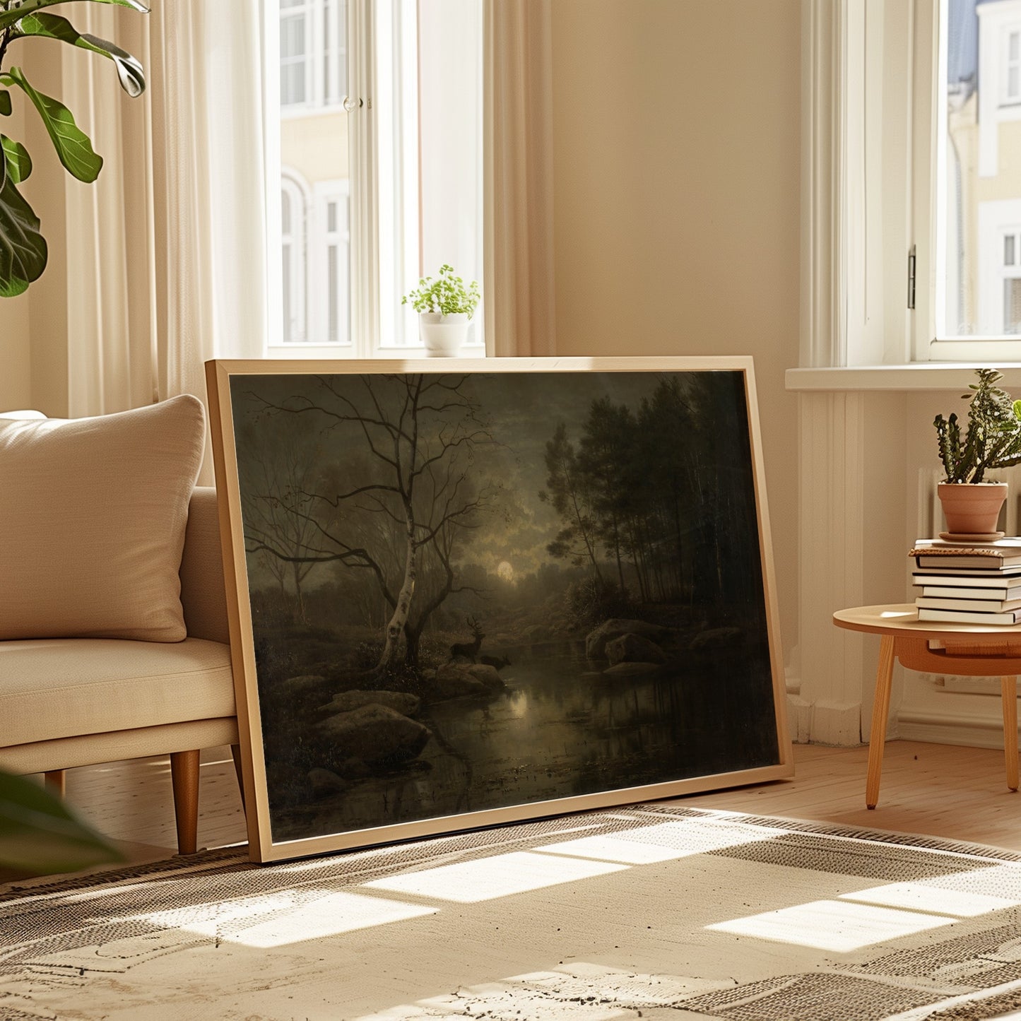 Forest Landscape in the Moonlight