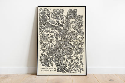 Textile Art poster by Alexander Senegat - Black frame wall art