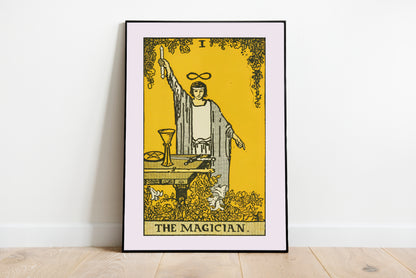 The Magician - Tarot Card poster by Anheuser Busch - Black frame wall art